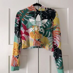 Adidas Originals Women's Tropicalage Cropped Hoodie